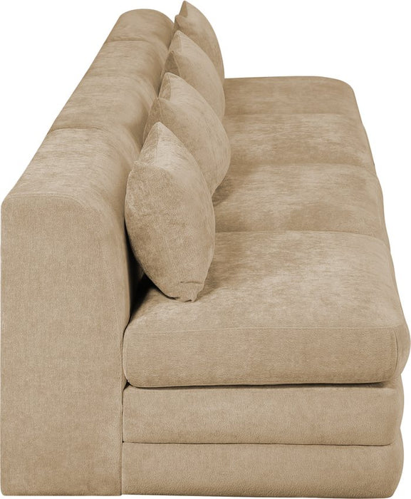 Meridian Furniture - Stellar 152" Beige Chenille Fabric Upholstered 4pc. Sofa - 608Beige-S152A - GreatFurnitureDeal