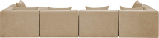Meridian Furniture - Stellar 152" Beige Chenille Fabric Upholstered 5Pc. Sectional - 608Beige-Sec5A - GreatFurnitureDeal