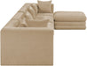 Meridian Furniture - Stellar 152" Beige Chenille Fabric Upholstered 5Pc. Sectional - 608Beige-Sec5A - GreatFurnitureDeal