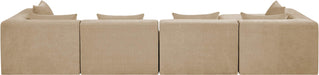 Meridian Furniture - Stellar 152" Beige Chenille Fabric Upholstered 5Pc. Sectional - 608Beige-Sec5A - GreatFurnitureDeal