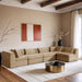 Meridian Furniture - Stellar 152" Beige Chenille Fabric Upholstered 5Pc. Sectional - 608Beige-Sec5D - GreatFurnitureDeal