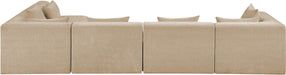 Meridian Furniture - Stellar 152" Beige Chenille Fabric Upholstered 5Pc. Sectional - 608Beige-Sec5D - GreatFurnitureDeal