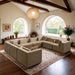 Meridian Furniture - Stellar 152" Beige Chenille Fabric Upholstered 8Pc. Sectional - 608Beige-Sec8A - GreatFurnitureDeal