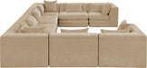 Meridian Furniture - Stellar 152" Beige Chenille Fabric Upholstered 8Pc. Sectional - 608Beige-Sec8A - GreatFurnitureDeal