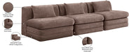 Meridian Furniture - Stellar 114" Brown Chenille Fabric Upholstered 3pc. Sofa - 608Brown-S114A - GreatFurnitureDeal