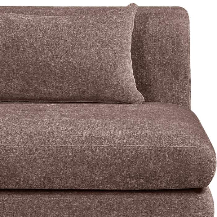 Meridian Furniture - Stellar 152" Brown Chenille Fabric Upholstered 5Pc. Sectional - 608Brown-Sec5D - GreatFurnitureDeal