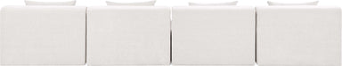 Meridian Furniture - Stellar 152" Cream Chenille Fabric Upholstered 4pc. Sofa - 608Cream-S152A - GreatFurnitureDeal
