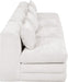 Meridian Furniture - Stellar 152" Cream Chenille Fabric Upholstered 4pc. Sofa - 608Cream-S152A - GreatFurnitureDeal