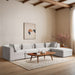 Meridian Furniture - Stellar 152" Cream Chenille Fabric Upholstered 5Pc. Sectional - 608Cream-Sec5A - GreatFurnitureDeal