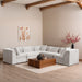 Meridian Furniture - Stellar 114" Cream Chenille Fabric Upholstered 5Pc. Sectional - 608Cream-Sec5C - GreatFurnitureDeal