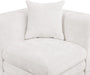 Meridian Furniture - Stellar 114" Cream Chenille Fabric Upholstered 5Pc. Sectional - 608Cream-Sec5C - GreatFurnitureDeal