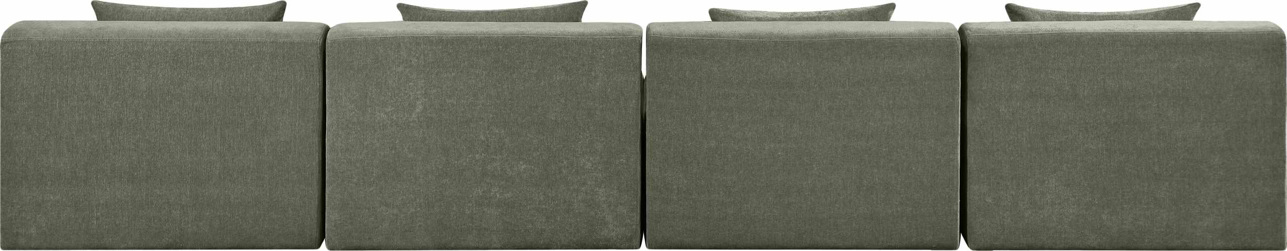 Meridian Furniture - Stellar 152" Green Chenille Fabric Upholstered 4pc. Sofa - 608Green-S152A - GreatFurnitureDeal