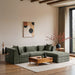 Meridian Furniture - Stellar 114" Green Chenille Fabric Upholstered 4Pc. Sectional - 608Green-Sec4A - GreatFurnitureDeal