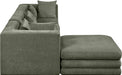 Meridian Furniture - Stellar 114" Green Chenille Fabric Upholstered 4Pc. Sectional - 608Green-Sec4A - GreatFurnitureDeal