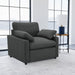 Coaster Furniture - Collins Upholstered Power Recliner Chair Dark Grey - 609533P - GreatFurnitureDeal