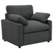 Coaster Furniture - Collins Upholstered Power Recliner Chair Dark Grey - 609533P - GreatFurnitureDeal