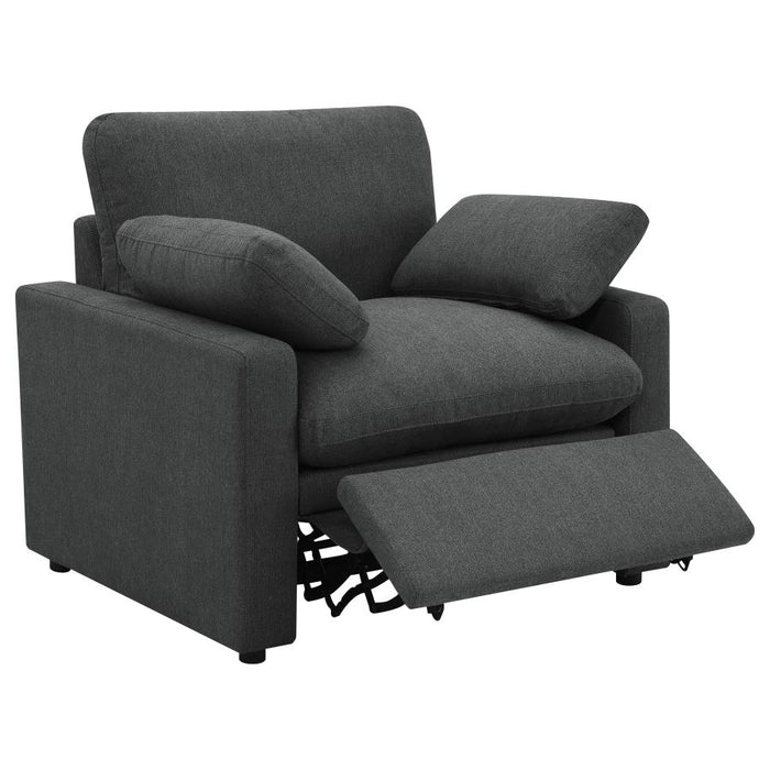 Coaster Furniture - Collins Upholstered Power Recliner Chair Dark Grey - 609533P - GreatFurnitureDeal