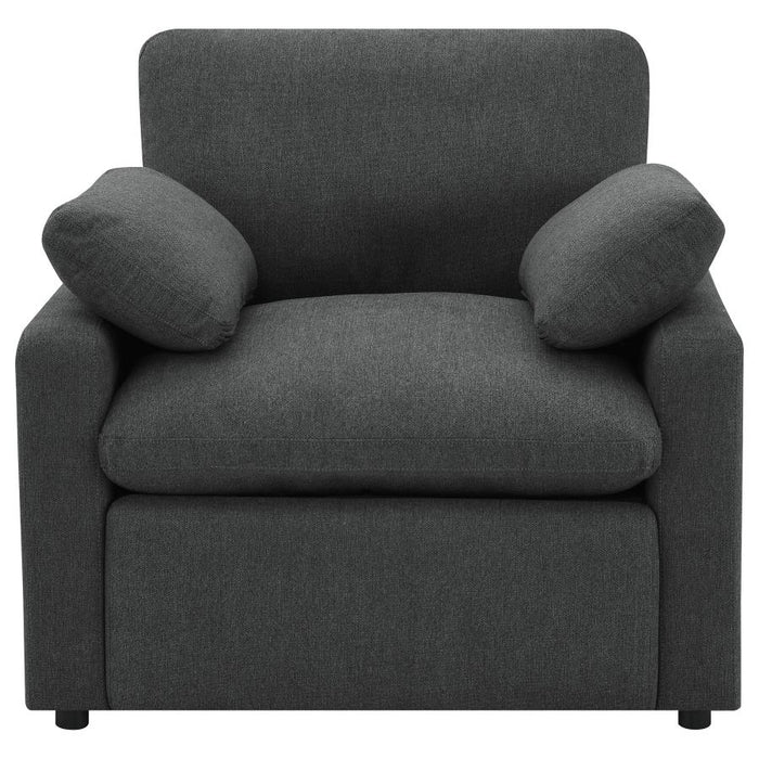 Coaster Furniture - Collins Upholstered Power Recliner Chair Dark Grey - 609533P - GreatFurnitureDeal