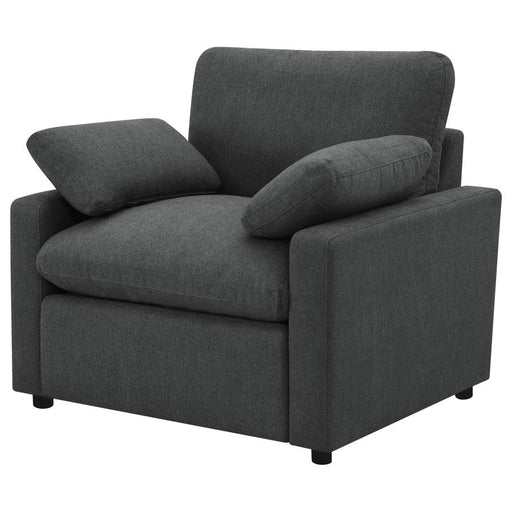 Coaster Furniture - Collins Upholstered Power Recliner Chair Dark Grey - 609533P - GreatFurnitureDeal