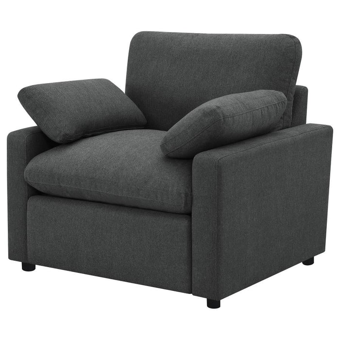 Coaster Furniture - Collins Upholstered Power Recliner Chair Dark Grey - 609533P - GreatFurnitureDeal