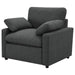 Coaster Furniture - Collins Upholstered Power Recliner Chair Dark Grey - 609533P - GreatFurnitureDeal