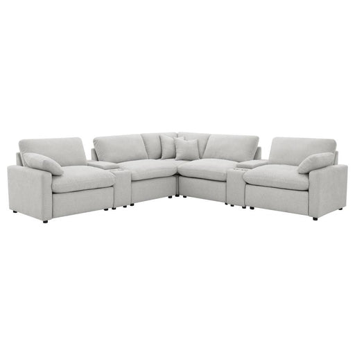 Coaster Furniture - Collins 7-Piece Modular Power Reclining Sectional Grey - 609560P-SETA - GreatFurnitureDeal