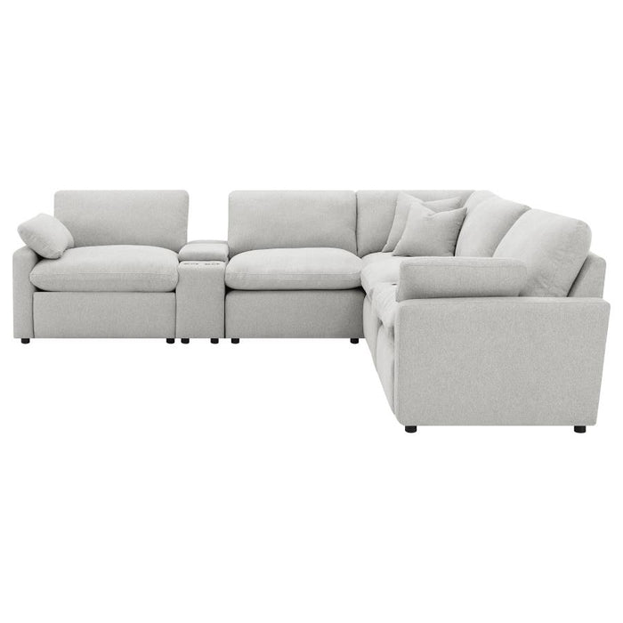 Coaster Furniture - Collins 7-Piece Modular Power Reclining Sectional Grey - 609560P-SETA - GreatFurnitureDeal