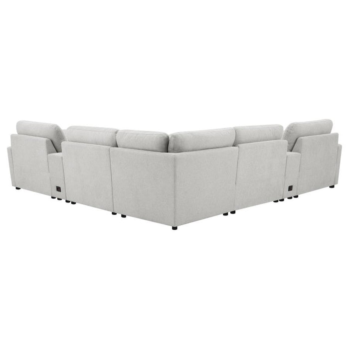 Coaster Furniture - Collins 7-Piece Modular Power Reclining Sectional Grey - 609560P-SETA - GreatFurnitureDeal