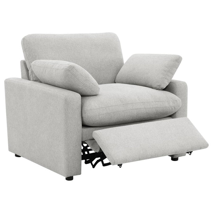 Coaster Furniture - Collins Upholstered Power Recliner Chair Grey - 609563P - GreatFurnitureDeal