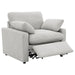 Coaster Furniture - Collins Upholstered Power Recliner Chair Grey - 609563P - GreatFurnitureDeal