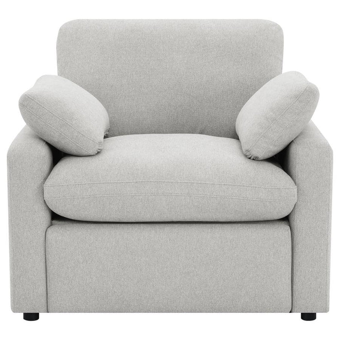 Coaster Furniture - Collins Upholstered Power Recliner Chair Grey - 609563P - GreatFurnitureDeal
