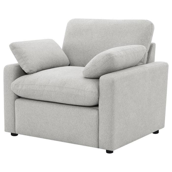 Coaster Furniture - Collins Upholstered Power Recliner Chair Grey - 609563P - GreatFurnitureDeal