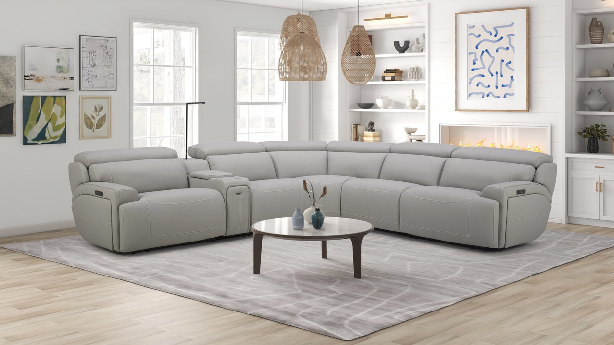 J&M Furniture - 6095B Sectional in Grey - 17223 - GreatFurnitureDeal