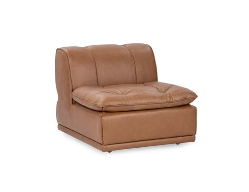 Classic Home - Haven Leather Armless Chair Toffee Brown - 610256433 - GreatFurnitureDeal