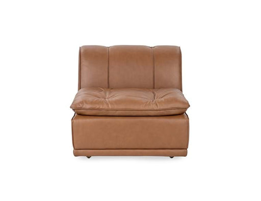 Classic Home - Haven Leather Armless Chair Toffee Brown - 610256433 - GreatFurnitureDeal