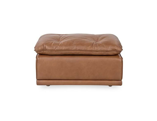 Classic Home Furniture - Haven Leather Ottoman Toffee Brown - 610256833 - GreatFurnitureDeal