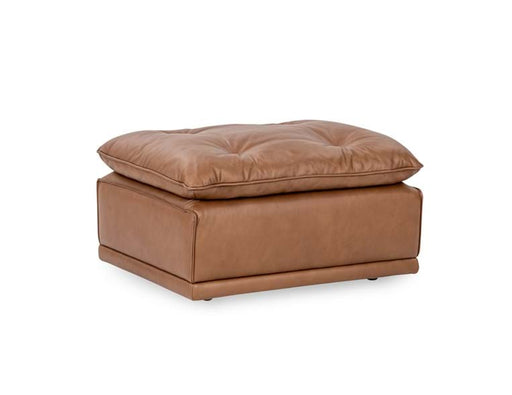 Classic Home Furniture - Haven Leather Ottoman Toffee Brown - 610256833 - GreatFurnitureDeal