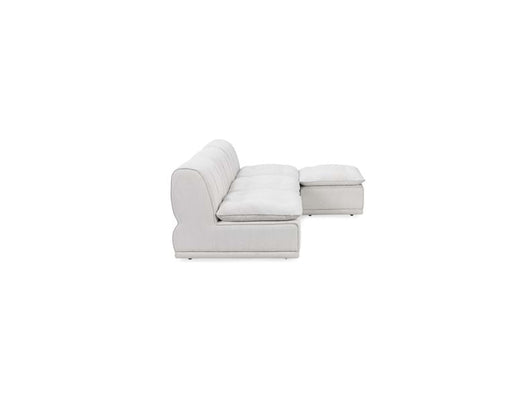 Classic Home - Haven Upholstered 4 Piece Modular Sofa w/ Ottoman in White - 6102SF123 - GreatFurnitureDeal