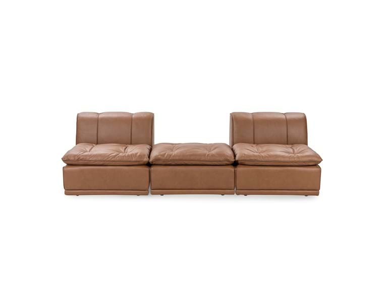 Classic Home Furniture - Haven Leather 3 Piece Modular Sofa w/ Ottoman - 6102SF562 - GreatFurnitureDeal