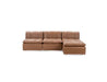 Classic Home Furniture - Haven Leather 4 Piece Modular Sofa w/ Ottoman - 6102SF563 - GreatFurnitureDeal