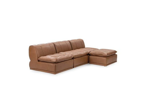 Classic Home Furniture - Haven Leather 4 Piece Modular Sofa w/ Ottoman - 6102SF563 - GreatFurnitureDeal