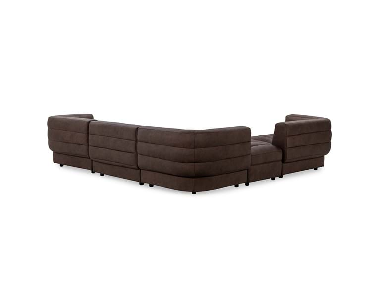 Classic Home Furniture - Harlyn Leather 5 Piece Sectional w/ Ottoman - 6103SC534 - GreatFurnitureDeal