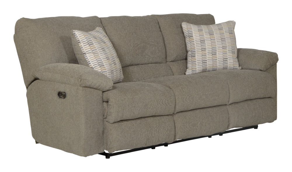 Catnapper - Tyler 3 Piece Power Reclining Living Room Set in Pewter/Barley - 61061-62-4-PEWTER - GreatFurnitureDeal