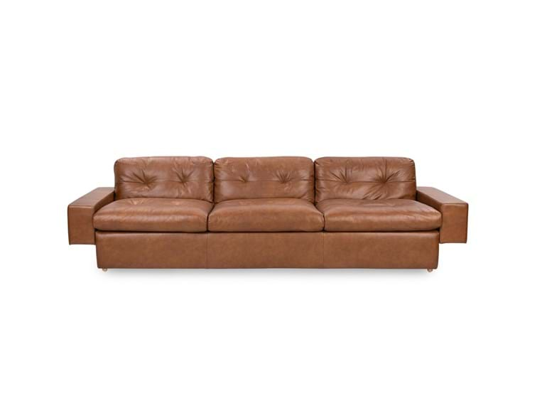 Classic Home Furniture - Lucca Leather Sofa Chocolate Brown - 6106SF52 - GreatFurnitureDeal