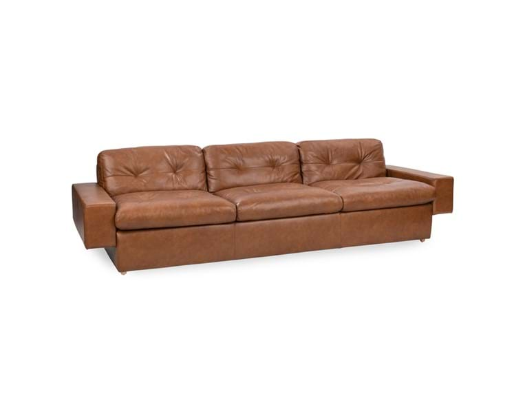 Classic Home Furniture - Lucca Leather Sofa Chocolate Brown - 6106SF52 - GreatFurnitureDeal