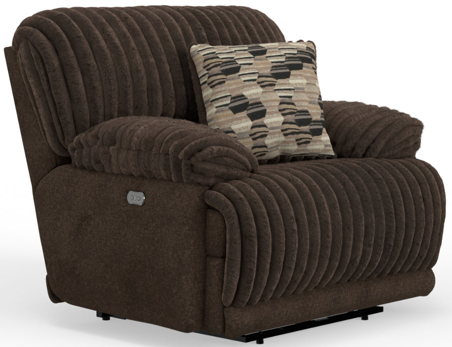 Catnapper - Hollifield Power Wall Hugger Recliner in Chocolate - 61082-4-CHOCOLATE - GreatFurnitureDeal