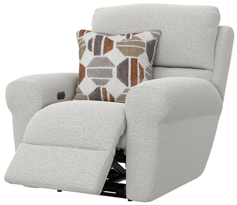 Catnapper - Kellen Power Lay Flat Recliner w/Zero Gravity in Ecru/Morocco - 61130-7-ECRU - GreatFurnitureDeal