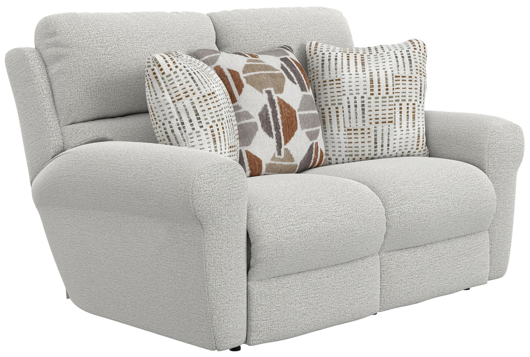 Catnapper - Kellen Power Lay Flat Reclining Loveseat w/Zero Gravity in Ecru/Morocco - 61132-ECRU - GreatFurnitureDeal