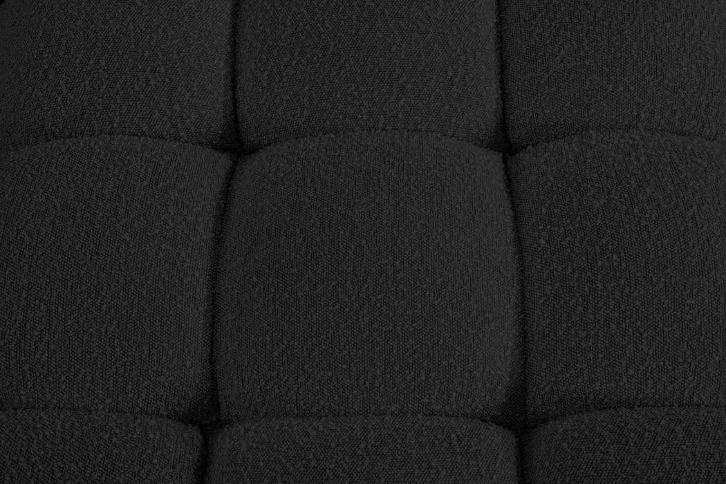 Meridian Furniture - Ames 136" Black Boucle Fabric Upholstered 6pc. Sectional - 611Black-Sec6D - GreatFurnitureDeal