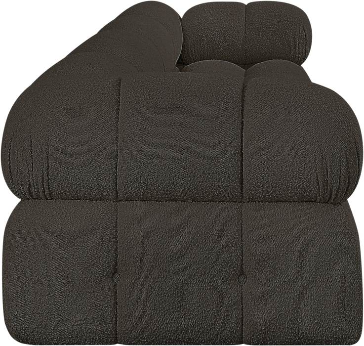 Meridian Furniture - Ames 136" Brown Boucle Fabric Upholstered 4pc. Sofa - 611Brown-S136A - GreatFurnitureDeal